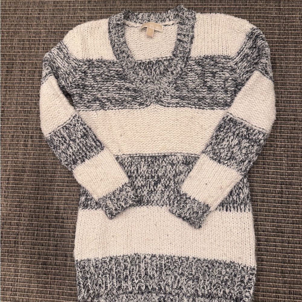 MICHAEL Michael Kors Black and White Striped Sweater